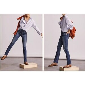 AG‎ Anthropologie Size 30 Stevie Straight Leg Jeans Light Wash Denim